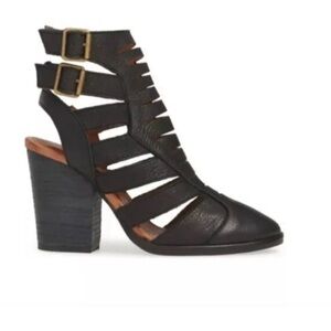 Free People Hayes Leather Ankle Strappy Block Heel Sandals